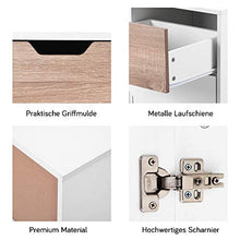 WGYDREAM Comodino Credenza con 1 Cassetto E 2 Porte Cassettiera da Comodino con Gambe in Legno Organizer Storage Unit, 89 * 39 * 82.5cm