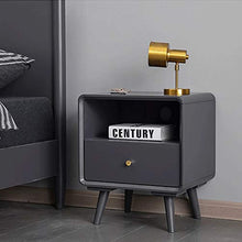 Diaod Comodino Tutto in Legno massello Camera da Letto Nordic casa in Legno Semplice e Moderno Comodino Armadio Grigio