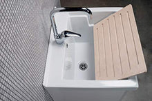 giordanoshop Mobile Lavatoio in Ceramica 60x50x89 cm 2 Ante Ambrosini Bianco Rigato