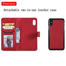 Bear Village Cover iPhone X/iPhone XS, Custodia Premium Flip Custodia per Apple iPhone X/iPhone XS, Custodia con Porta Carte e Chiusura Magnetica, Rosso