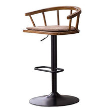 GAGP Counter Seat Home Page Girevole con Schienale Alto contatore Sgabello o Bar Altezza 360 Gradi di Rotazione sede di Legno Finitura & poggiapiedi per Home Breakfast Bar Bancone Cucina