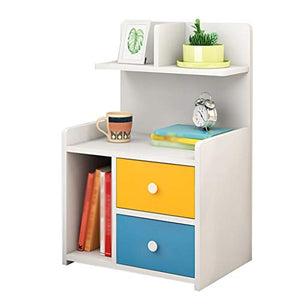 Comodini Decorazione Bianco Camera Locker Colori Doppio pompaggio Piccolo Studio Soggiorno Corridoio Bagno Addensare di Legno Solido della Famiglia 40X24X40cm MUMUJIN