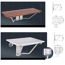 MGMDIAN Pannello in Legno massello Pieghevole Sedia a Muro Sedia-Bagno Bagno-Vecchio Uomo Sgabello da Parete Sgabello da Parete Panca Accessori da Bagno