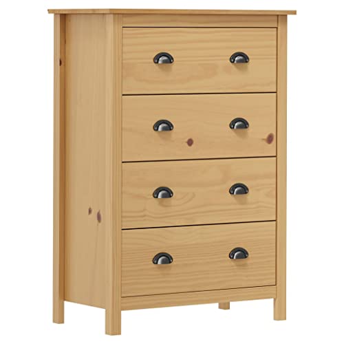 vidaXL Credenza Hill 4 Cassetti 79x40x110 cm in Massello di Pino