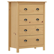 vidaXL Credenza Hill 4 Cassetti 79x40x110 cm in Massello di Pino