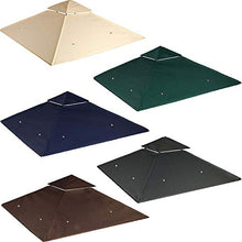 fregaren.de - Tetto di ricambio per gazebo 330 cm x 330 cm, sabbia anticata, impermeabile, materiale: Panama PCV Soft 370 g/m², extra forte, modello 10 (beige)