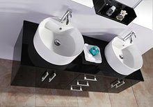 Simba Srl Mobile Bagno Butterfly arredo Bagno arredobagno 150 cm Nero Laccato Mobile + lavandino + specchi + 2 miscelatori Completo Moderno Il Piu Venduto