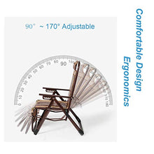 Sywlwxkq Balcone Ufficio Sedia Rilassante Reclinabile Sedie da Spiaggia Pieghevole Leggero | Sedia Pieghevole Pieghevole a gravità Zero reclinabile Sedia Sdraio da Giardino Oversize Relax C