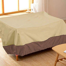 rongweiwang Copertura Panca Heavy Duty Patio Esterna Impermeabile Sofa Cover Esterna Impermeabile Couch Coperchio Coperchio Prato mobili - Beige + Coffee