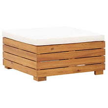 Tidyard Set Divani Giardino con Cuscini, Set di Mobili da Giardino, Set Divano Esterno Legno Acacia Bianco Crema 6 pz
