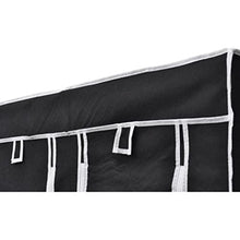 cangzhoushopping Armadio Guardaroba Pieghevole Nero 110 x 45 x 175 cm Arredamento Armadietti e portaoggetti Armadi