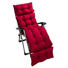 Beenle-Icey Cuscino Imbottito Per Sedia A Sdraio, Spiaggine E Poltrone, Cuscini Lettini Prendisole, Ricambio Per Chaise Longue E Sedie Da Giardino, Esterni, Veranda, 180 * 55 * 10CM (Vino rosso)