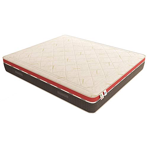 Baldiflex Emporio Materasso Matrimoniale Molle Insacchettate e Memory, Energy 800 Molle + 5 cm Memory, 7 Zone Differenziate, 100 Notti di Prova, Altezza 26 cm 160x190 cm