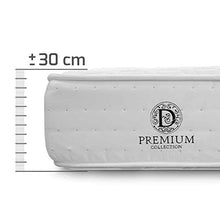 Duérmete Online Premium Materasso Leyre Molle insacchettate + Visco | rigidità e adattabilità | Altezza 30 cm | Tessuto Termico, avvolte + viscoelastiche, Bianco, 160 x 190