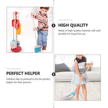 jojofuny 6Pcs Bambini Set di Pulizia Finta Play Spazzamento Scopa Mop Spolverino Spazzola Paletta Appeso Basamento di Pulizia Giocattoli per I più Piccoli Montessori Stelo di Abilità