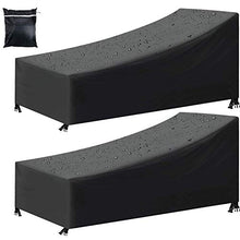 Set di 2 coprisedia da giardino, copertura impermeabile, antivento e resistente ai raggi UV, in tessuto Oxford per lettino da sole, sedia a sdraio, sedia a sdraio, sdraio (200 x 75 x 40/70 cm)