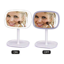 Specchio per Il Trucco Specchio for Il Trucco USB LED di Carica, Gradi Rotativi con Lo Schermo 10X di Ingrandimento Tocco 360 Vanity Piazza Desk Stand Cosmetic Mirror