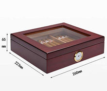DPLQX Caja de cigarros, Finestra di Vetro Trasparente Durevole Buona Tenuta Portatile humidor per sigari ammezzati Risparmia Spazio Viaggi e trasporti,Brown_260x223x65mm/10x9x3in