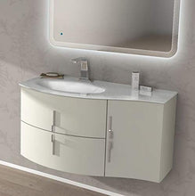 Bagno Italia Mobile Bagno 104 cm arredo sospeso Bianco Nero Rosso Grigio Moderno Reversibile Mobili I
