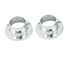 DealMux Armadio Cabinet 25mm circolare di diametro del tubo in lega Barra finale Silver Support 2pcs tono