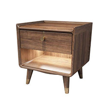 H-CAR Comodino con cassetti Comodino Comodino in Legno Nordico Comodino con sensore Luce Notturna per Camera da Letto, Bagno, Soggiorno