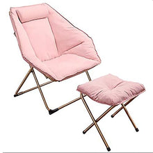Bias&Belief Lettino Pieghevole con Poggiapiedi Ufficio Rompere Sedia per Dormire Tempo Libero All'aperto Spiaggia Pesca Sedia Morbida Sedia per Donna Incinta Carico Massimo 125 kg,Rosa