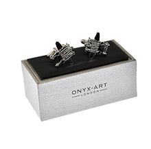 Onyx-Art Cufflinks - Twin Bodied Aeroplane