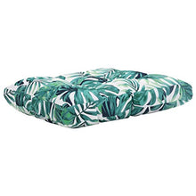 Festnight Cuscino per Seduta da Giardino Tema Foglie Cuscini Sedia per Interni ed Esterni 80x80x10cm Cuscini in Tessuto Comodi Cuscini di Seduta