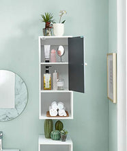 BAITA - Mobiletto da parete per bagno, bianco, grigio, 0