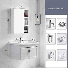 BGROESTWB Mobile da Bagno Specchio Spazio Alluminio Cabinetto per Il lavandino per lavabo per lavabo Armadio a Muro Armadio a Muro Armadio a Muro per Casa (Color : White, Size : 48x81x48cm)