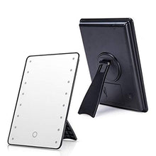 MMWYC Specchio for Il Trucco con 16 luci a LED Touch Screen Specchi Regolabili for Il Bagno da Tavolo da Bagno Doccia da Viaggio (28x20,5 cm)