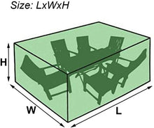 YULIAN 152x104x71cm Cover mobili da Giardino, mobili da Giardino Descrizione, terrazza Pesante 210D Oxford Tessuto educativo Anti-UV per terrazzo Esterno, Verde