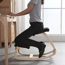 Sedia a dondolo in legno, per soggiorno, fitness, correzione della postura e per la cura della vita, per la correzione della seduta, alleviare il dolore al collo e migliorare la postura