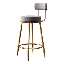 CMX-Barhocker Sgabelli da Bar Rotondi Moderni in Velluto, sedie da Bar Alte con Schienale, sgabelli da Cucina con Gambe in Metallo per caffetteria, Bar, Balcone di casa