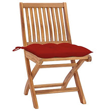 vidaXL Sedie da Giardino 2 pz con Cuscini Rossi Massello di Teak
