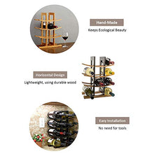 Lasamot Scaffale per Vino in Legno Scaffale per Vino in Legno Semplice Moderno Portabottiglie per Vino in Legno massello Naturale per Cucina/Sala da Pranzo/dispensa/Armadio