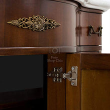 Shop Chic Arredo bagno classico london bombato noce con top in ceramica