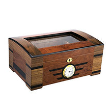 Minmin Cigar Box Legno di Cedro alcoholized idratante Trasparente Tetto apribile Visibile Grande capacità a Due alcoholized Cigar Cabinet, 350x240x150mm Accessori del Sigaro (Size : 350x240x150mm)