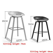 LF- Bar Stool Bar Sedia Creativo Bar Chair Frontale Sedia, Sgabello Alto, Bar Stool, casa semplicità (Color : White, Size : 64cm)