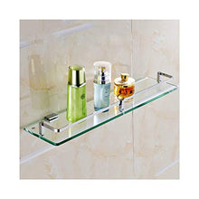 LGR Portaoggetti a Parete per Bagno Doccia Mensola in Vetro Portaoggetti a Parete con Guida in Rame in Vetro temperato Spesso 8 mm
