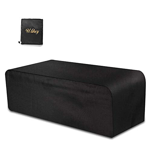 Ulikey Copertura della Mobilia da Giardino, Copertura della Mobilia, Panno Oxford 420D Rettangolo Giardino Telo Antipolvere per Arredo Esterno, Impermeabile Design Antivento - Nero (123 x 123 x 74cm)