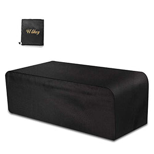 Ulikey Copertura della Mobilia da Giardino, Copertura della Mobilia, Panno Oxford 420D Rettangolo Giardino Telo Antipolvere per Arredo Esterno, Impermeabile Design Antivento - Nero (123 x 123 x 74cm)