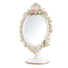 AOIWE Specchio Specchio Europeo Specchio Creativo Princess Mirror Desktop Vanity Specchio Portatile HD Cosmetico Resina Desktop Single Sideed Beauty Salon Specchio Specchio Specchio Specchio