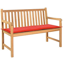 vidaXL Cuscino per Panca da Giardino Rosso 120x50x3 cm Panchina Sedia Esterno