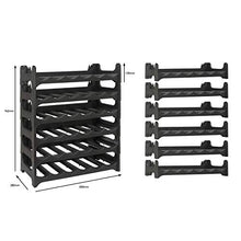 GRIZZLY Cantinetta Scaffale Componibile Portabottiglie da parete per Vino, Acqua, Spumante, Champagne, In Plastica, Set da 6 ripiani portavino impilabili per 36 Bottiglie. Resistente all’umidità