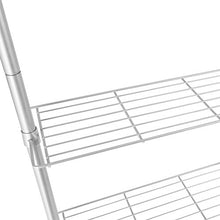 tectake 402861 - Scaffale Telescopico per Bagno, 4 Ripiani Regolabili e Piedini in Gomma Antiscivolo, Regolabile in Altezza