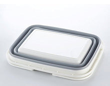 Tshome rettangolare multifunzionale pieghevole carrello pieghevole in silicone plastica cestino lavanderia