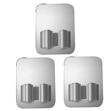 ZXCASDF Gancio Mop Clip Manufatto Acciaio Inossidabile Esente da Chiodo Parete Cremagliera del Panno Scopa Volante-Punzone Forte Bagno WC Fisso Immagazzinaggio A Rulli Antislittamento,Grigio