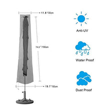 beijieaiguo Ombrellone Copertura Antipolvere Impermeabile Ombrello Rod Sbalzo di Protezione del Tessuto di Oxford Ombrellone Copertura Impermeabile per Patio Giardino All'aperto