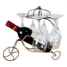 CCLLA Nuovo Supporto per Bicchieri da Bottiglia di Vino Rosso Delicato Appeso a Testa in Giù espositore per calici (Bronzo)
